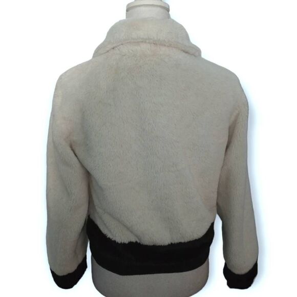 SAY WHAT? WHITE & BLACK FAUX FUR JACKET SZ.S EUC - Picture 3 of 5